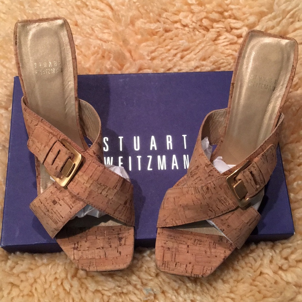 Stuart Weitzman Cork with wood wedge
